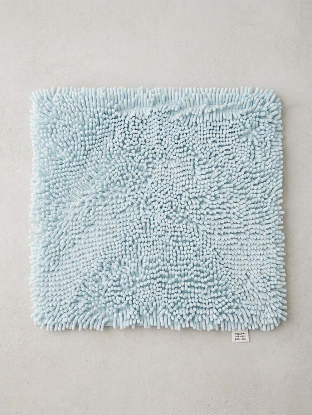 Pana Chenille Rug Blue Bathroom Mat Shaggy Soft